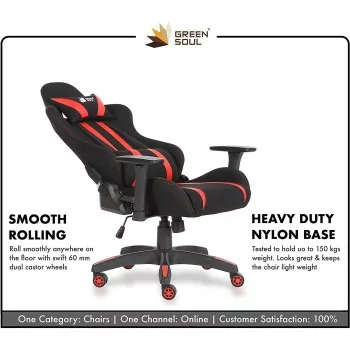 Green Soul GS-600 Beast Series Gaming Chair (Black & Red) 